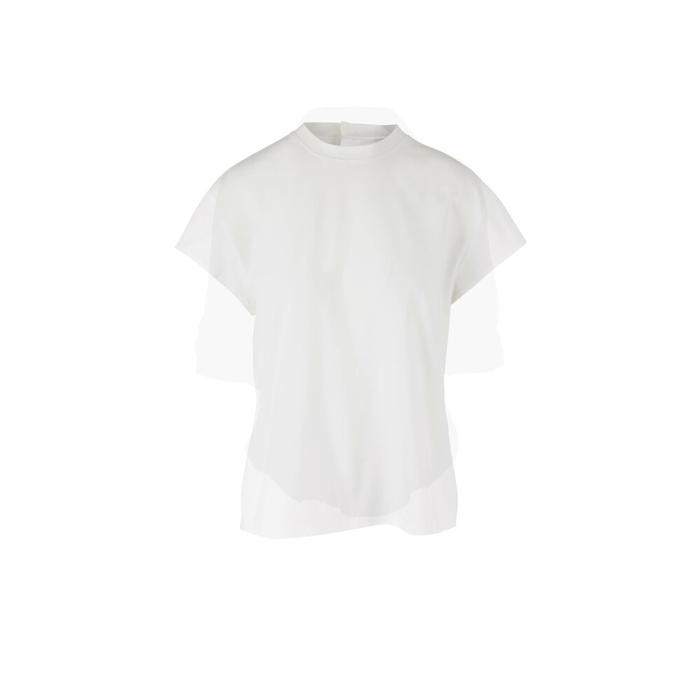 KZ_K Studio - Gifu White Button Back T-Shirt | Mitchell Stores