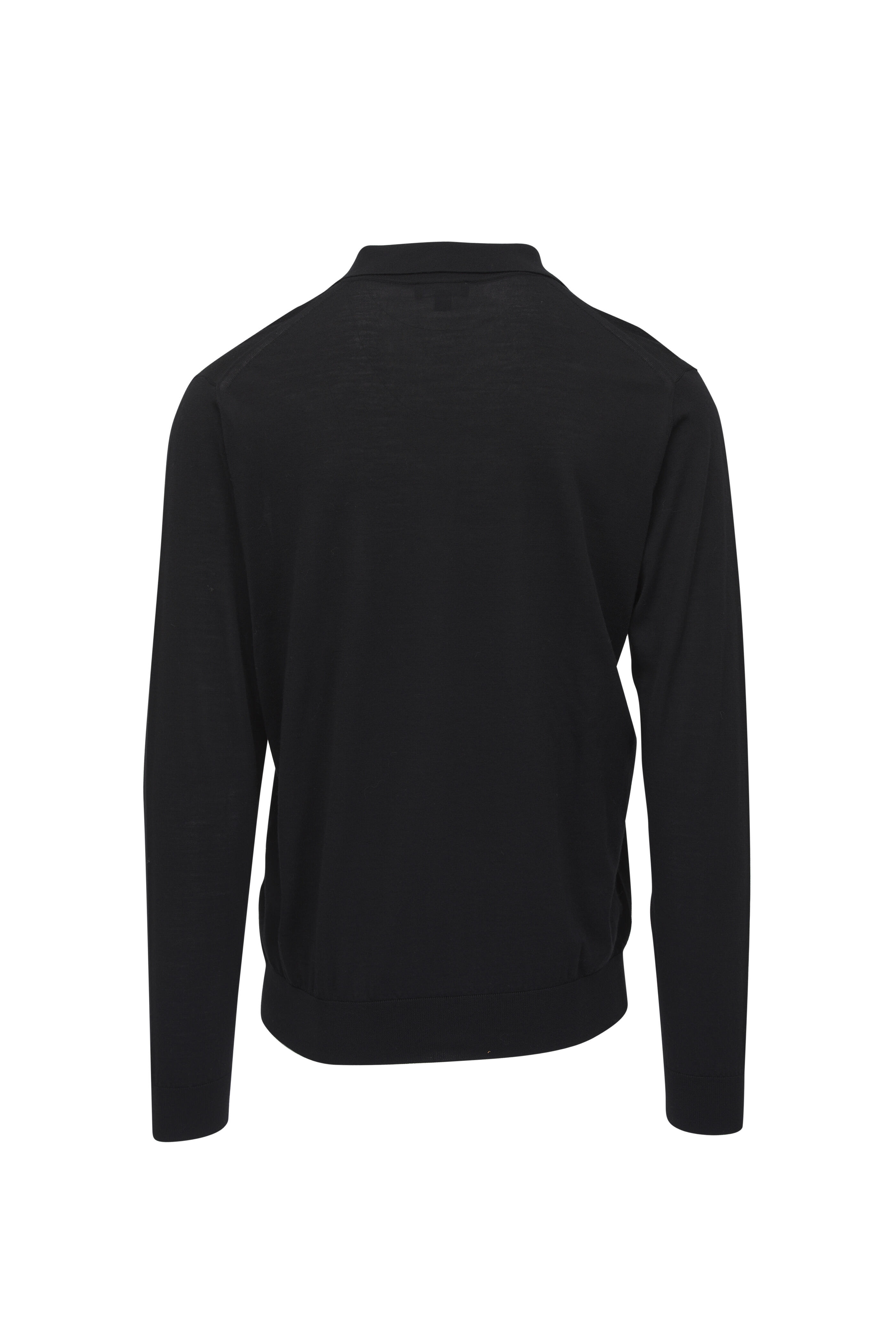 Peter Millar - Dorset Black Wool Polo Sweater