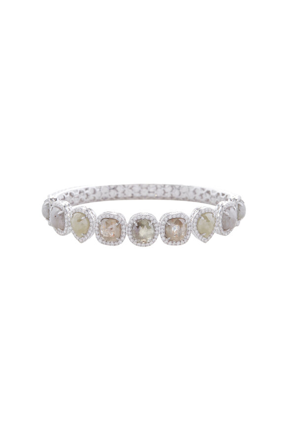 Sutra White Gold Rough Diamond Bracelet