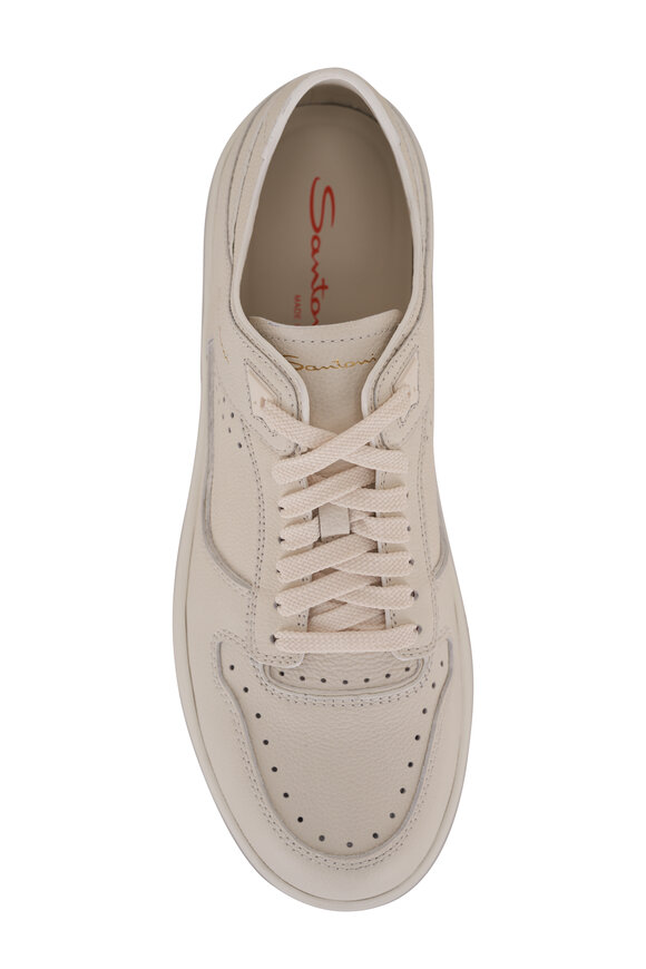 Santoni - Sneak Air White Leather Sneaker 