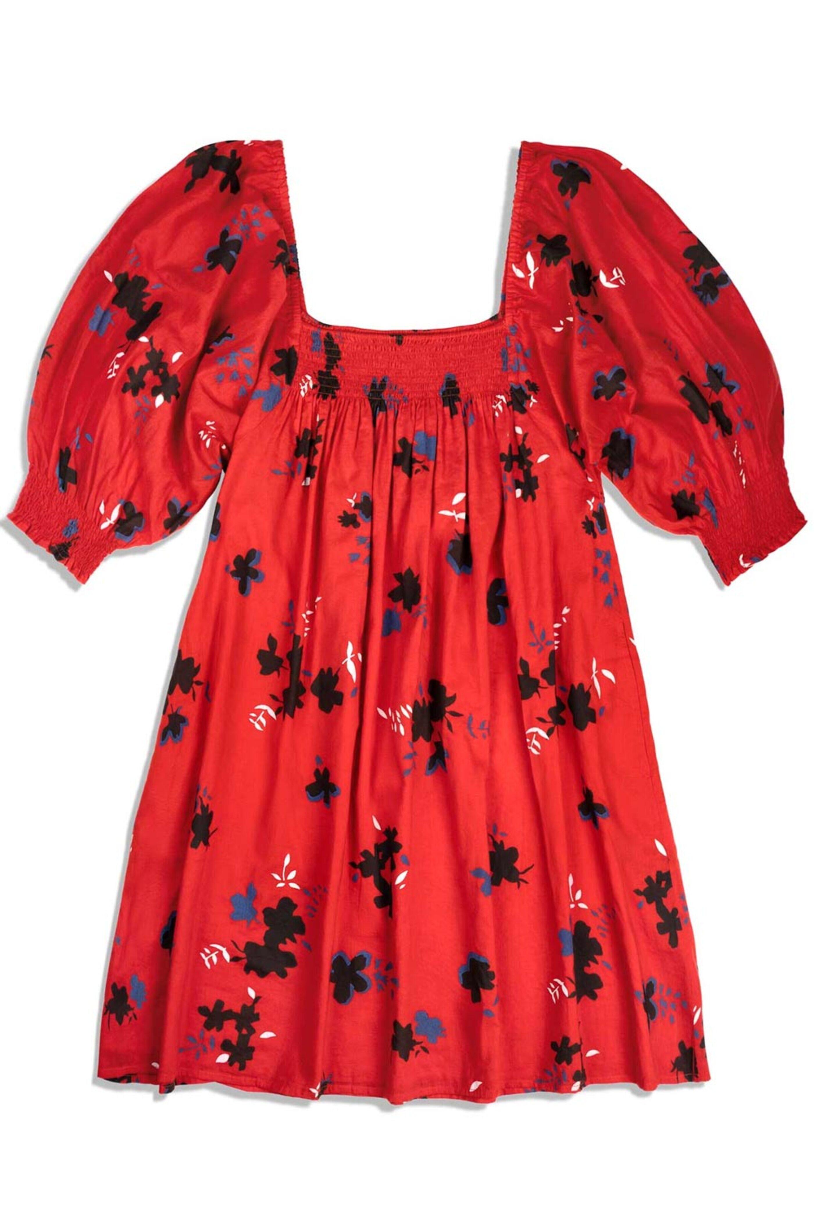 Apiece Apart - Red Aster Floral Inacea Mini Dress