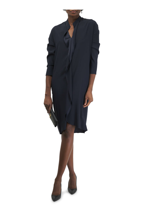 Zero + Maria Cornejo - Fin Gaban Inkjet Long Sleeve Midi Dress