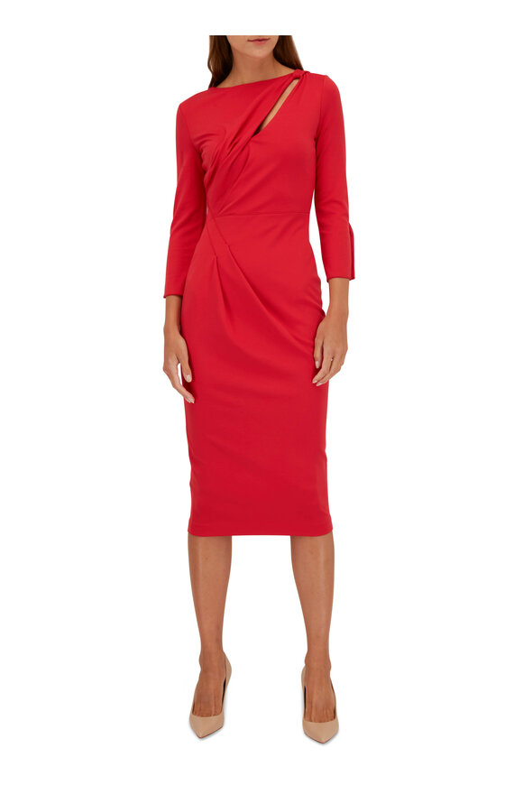 Giorgio Armani - Jalapeño Red Milano Midi Jersey Dress 