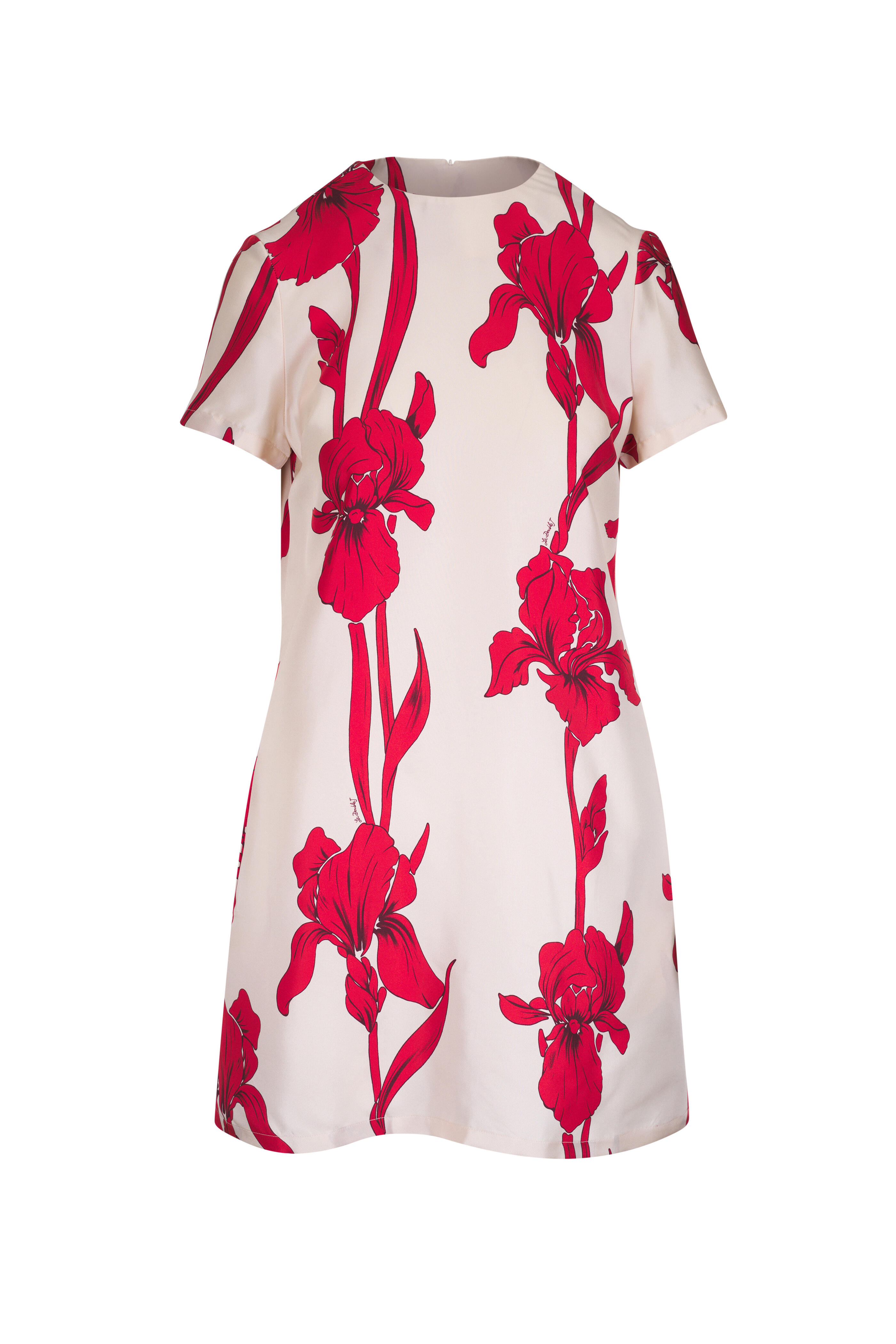 La DoubleJ - Mini Swing Dark Orange Silk Dress