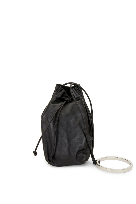 Jil Sander - Black Leather Bracelet Handle Mini Bucket Bag