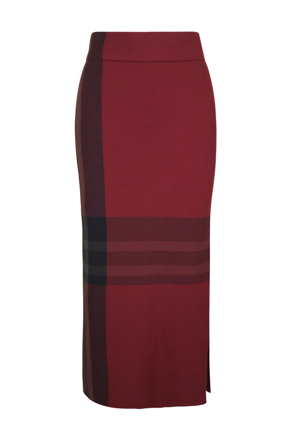 Akris Punto Black & Copper Merino Wool Knit Tube Skirt - view 1