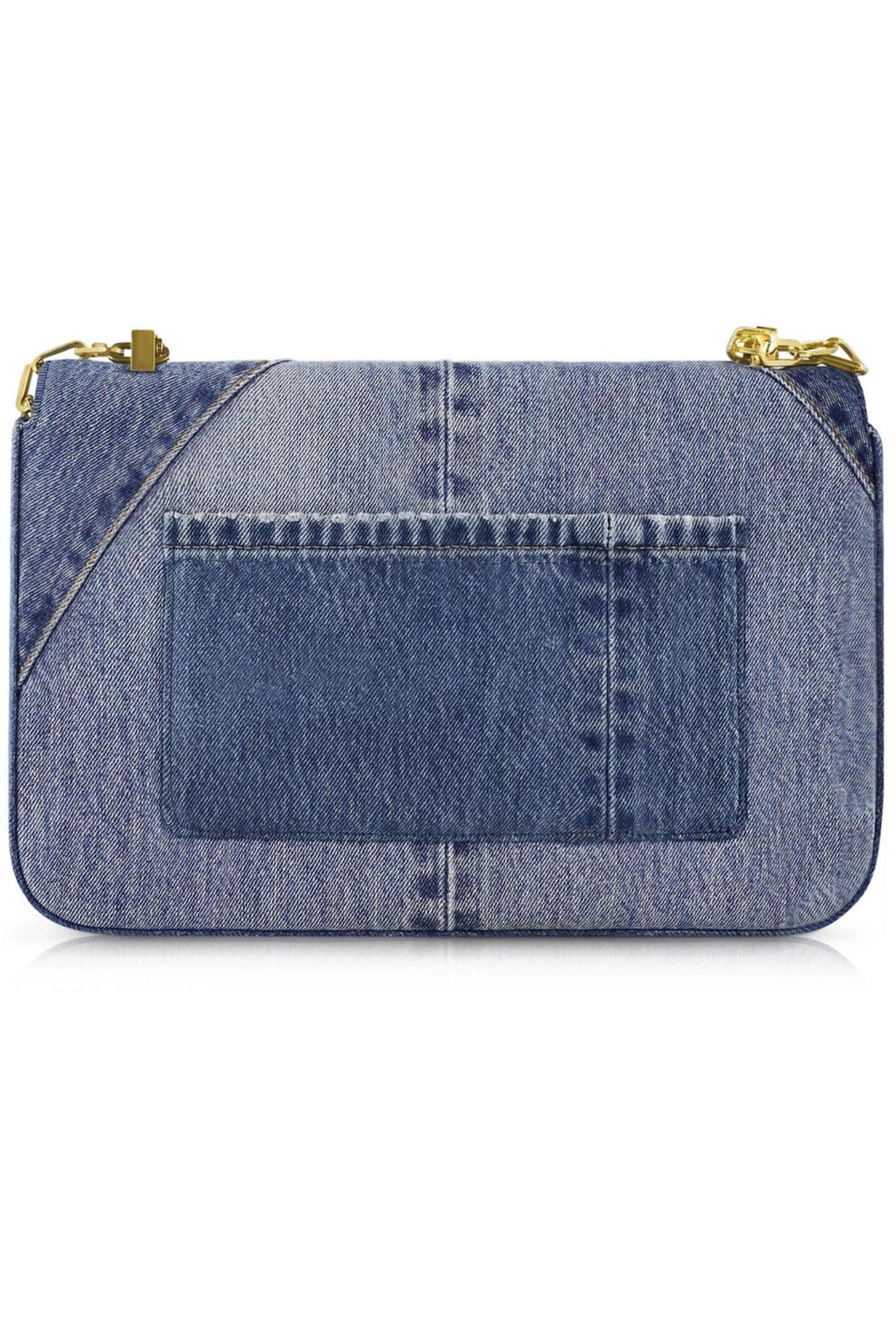 Tom Ford - Washed Blue Patchwork Denim Maxi Shoulder Bag