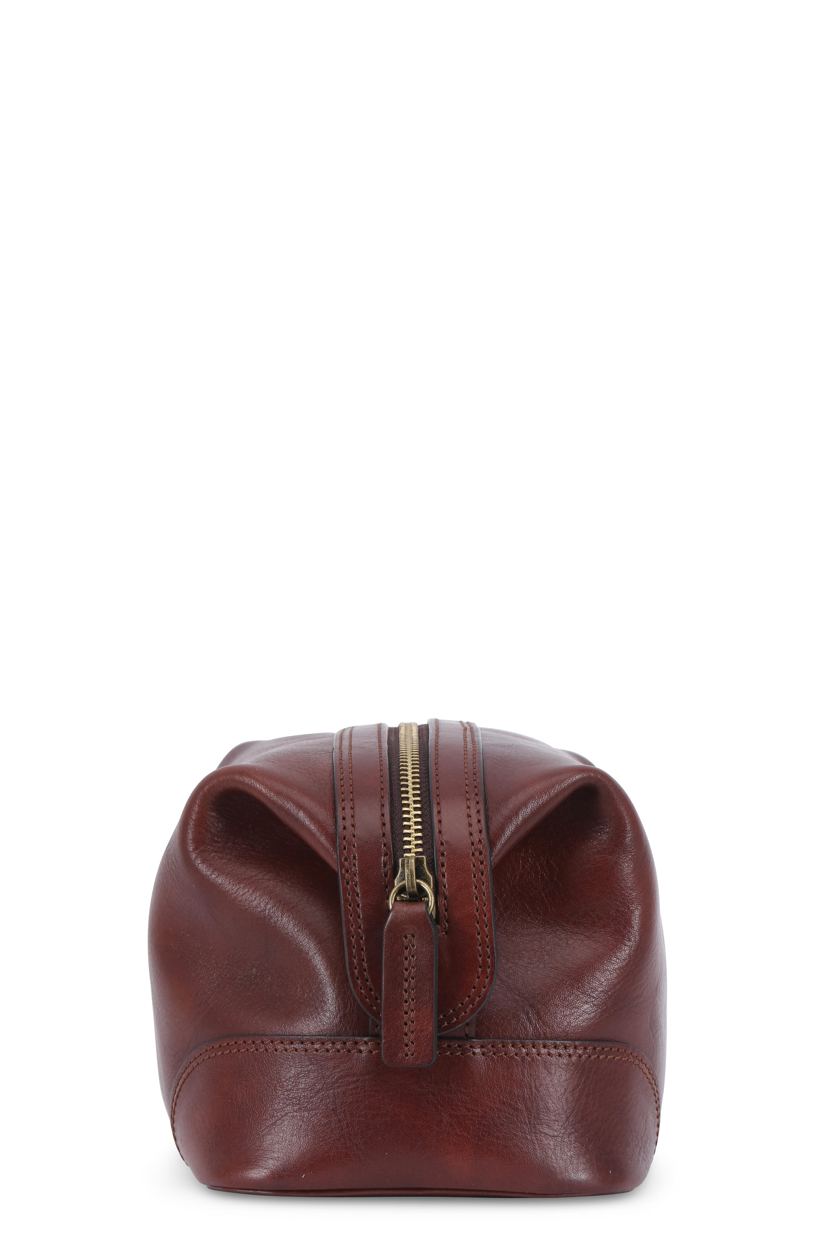 Bosca - Dark Brown Leather Dopp Kit