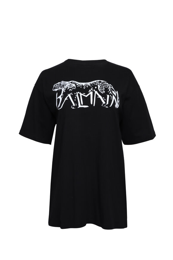 Balmain Black & White Logo T-Shirt