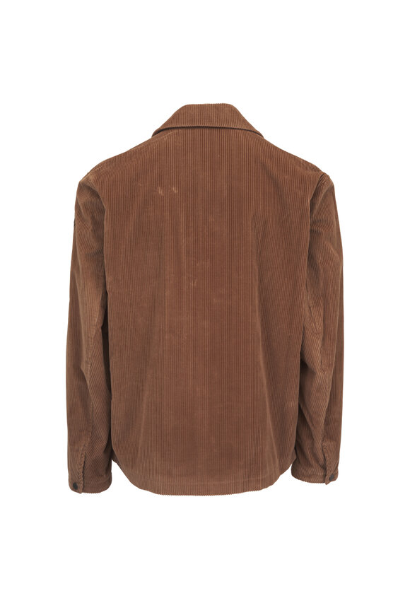 Moncler - Snap Brown Corduroy Cotton Over Shirt