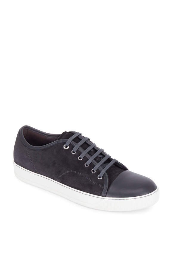 Lanvin - Asphalt Suede Cap-Toe Sneaker 