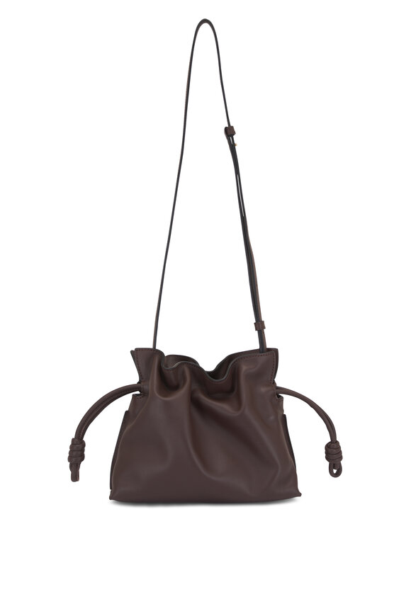 Loewe Mini Flamenco Chocolate Leather Knot Clutch - view 4