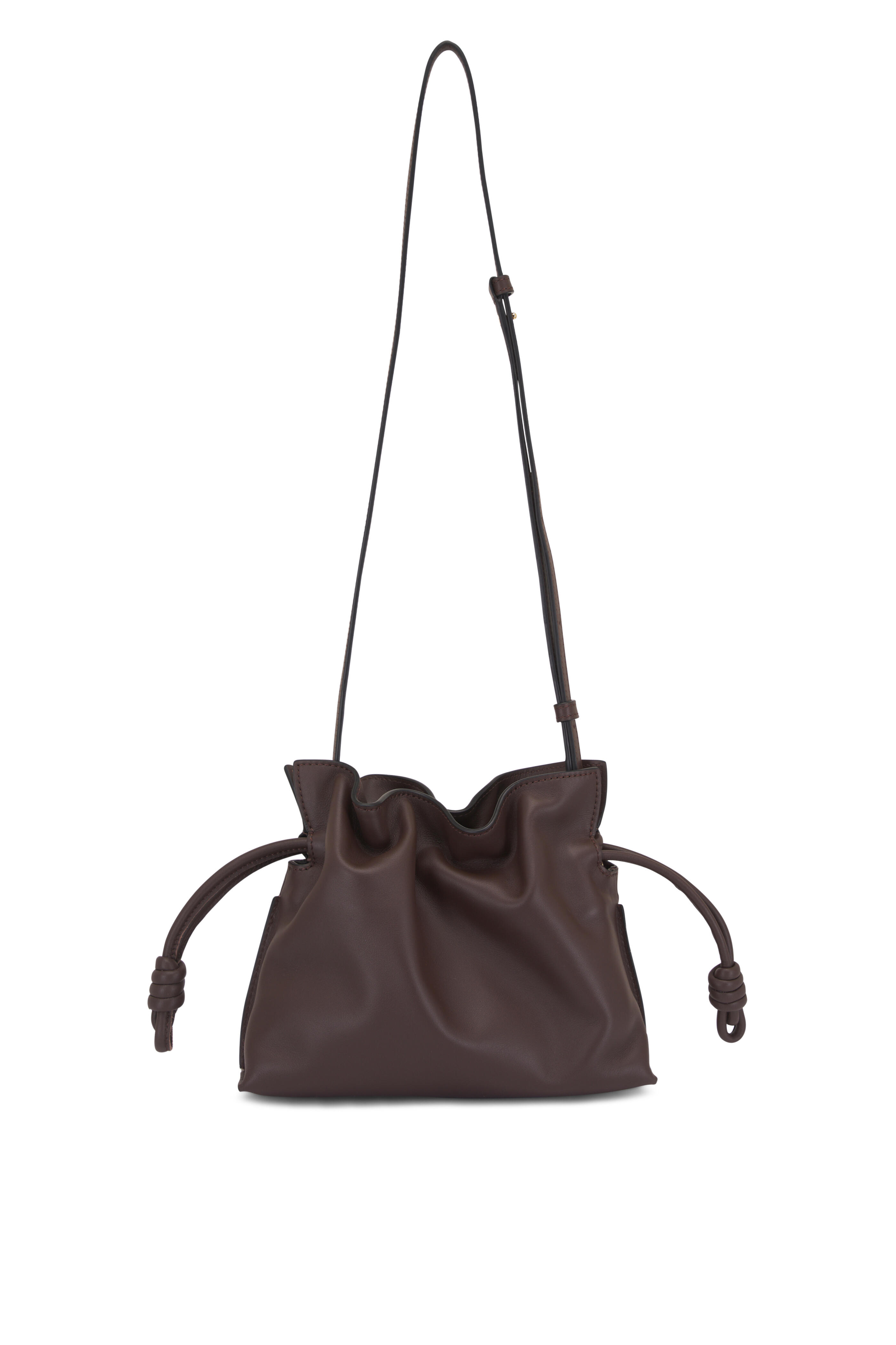 Loewe - Mini Flamenco Chocolate Leather Knot Clutch
