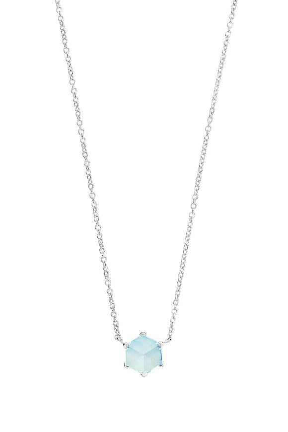 Paolo Costagli - Valentina White Gold Blue Topaz Necklace 