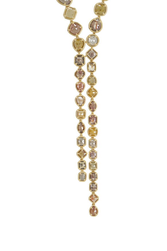 Sutra - 18k Diamond Long Strand Necklace