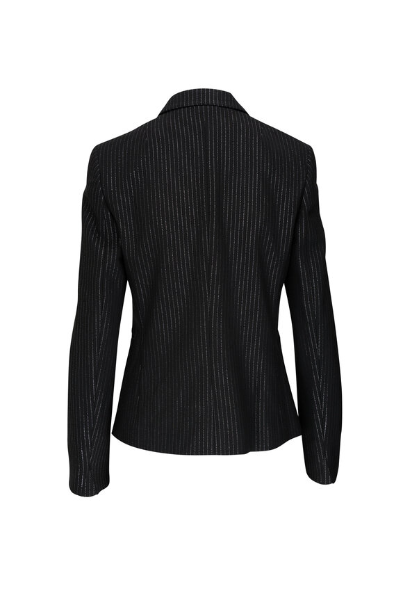 Akris Punto - Black Metallic Pinstripe Jacket