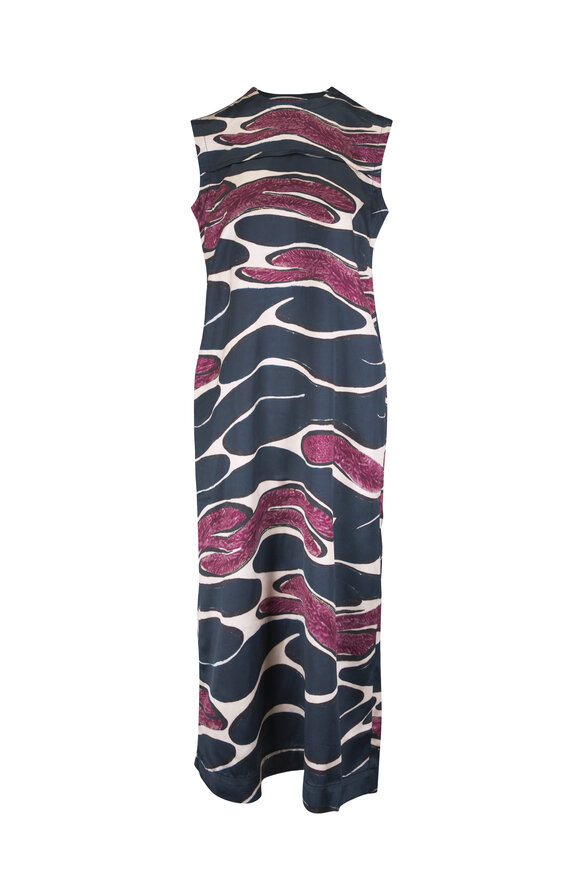 Marni Multicolor Abstract Print Midi Dress - view 1