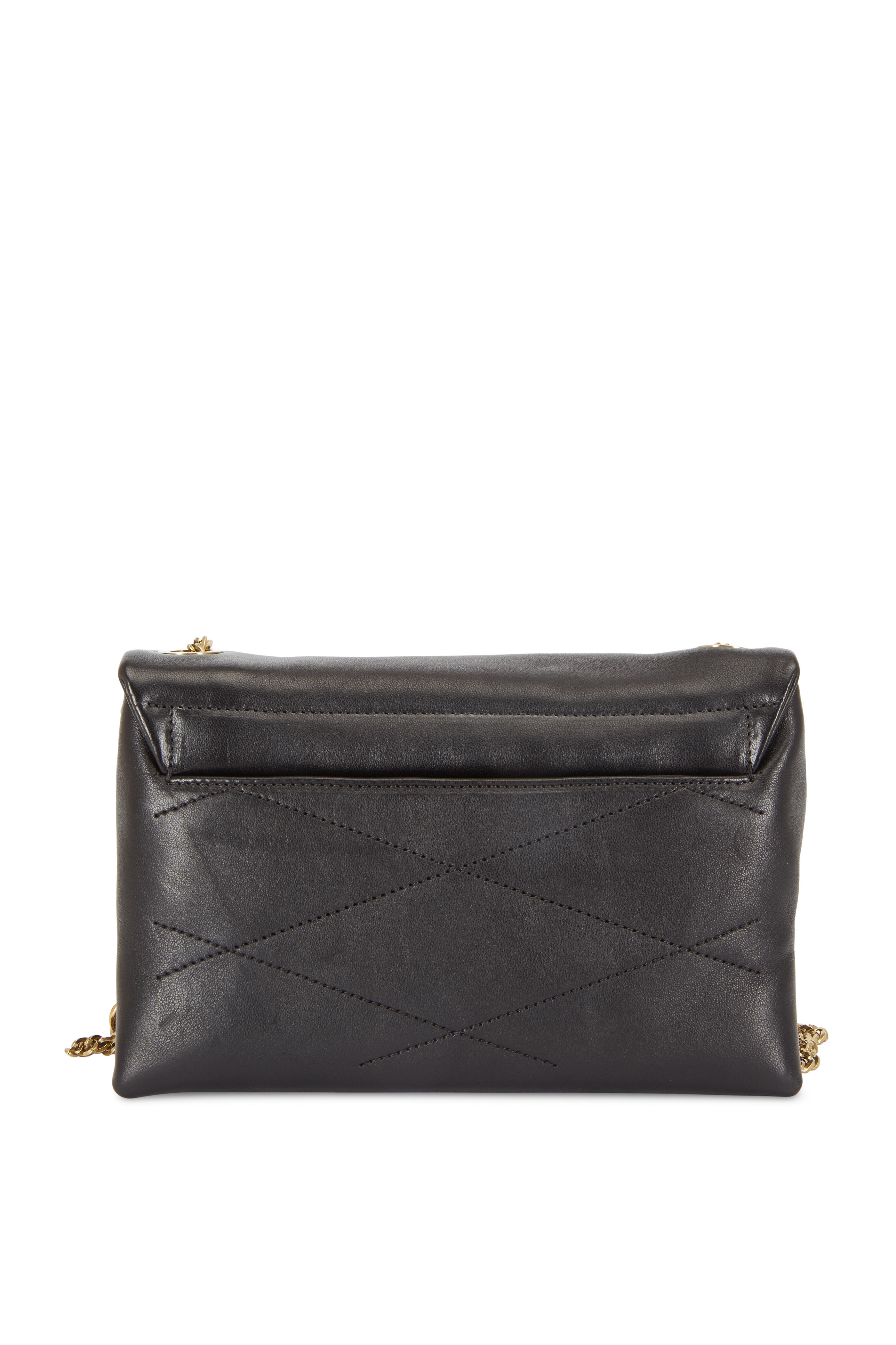 Lanvin - Sugar Black Leather Beaded Mini Shoulder Bag