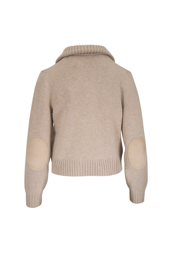 Loro Piana Parksville Birch Baby Cashmere Bomber Sweater - view 2