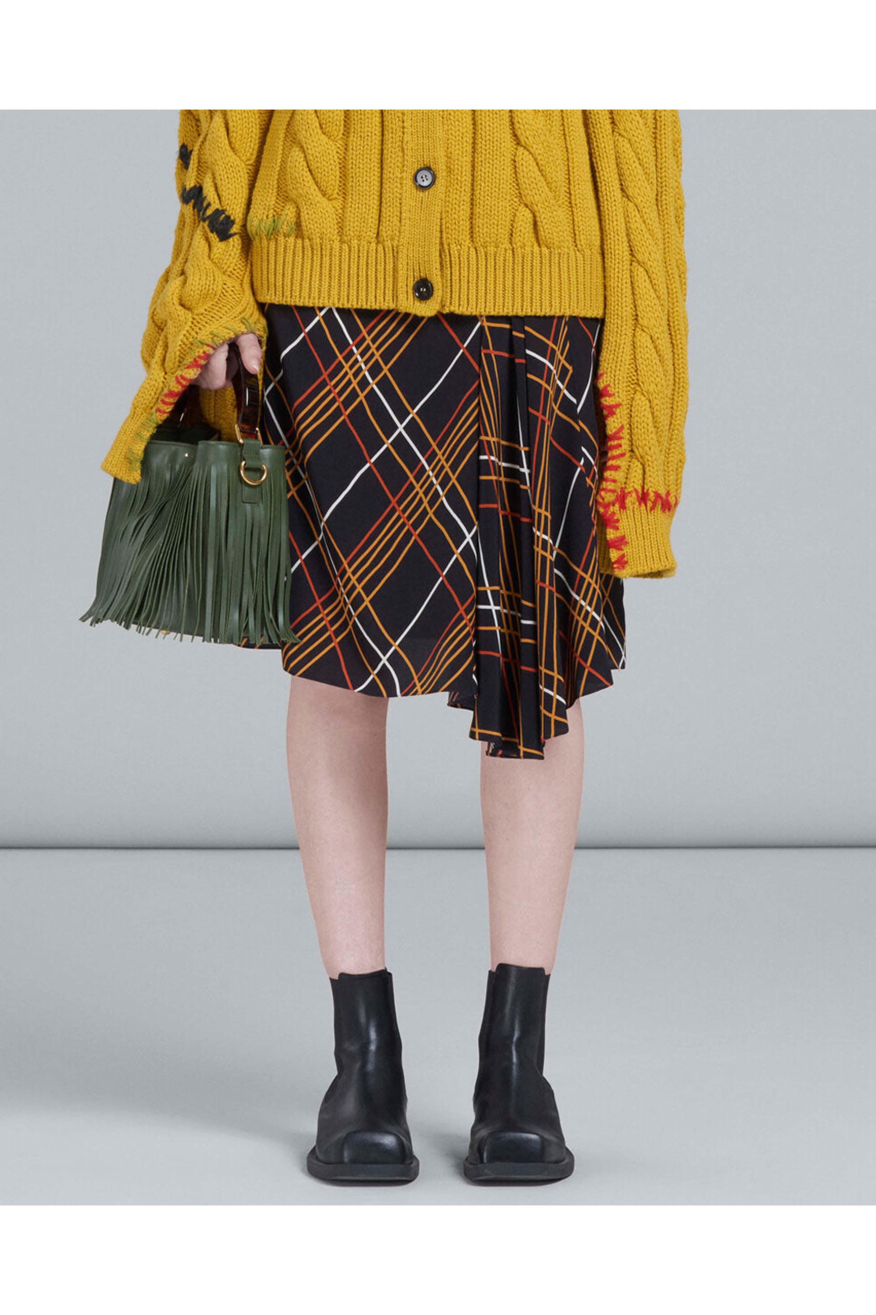 Marni - Small Venice Fringe Bucket Bag in Green | Mitchell