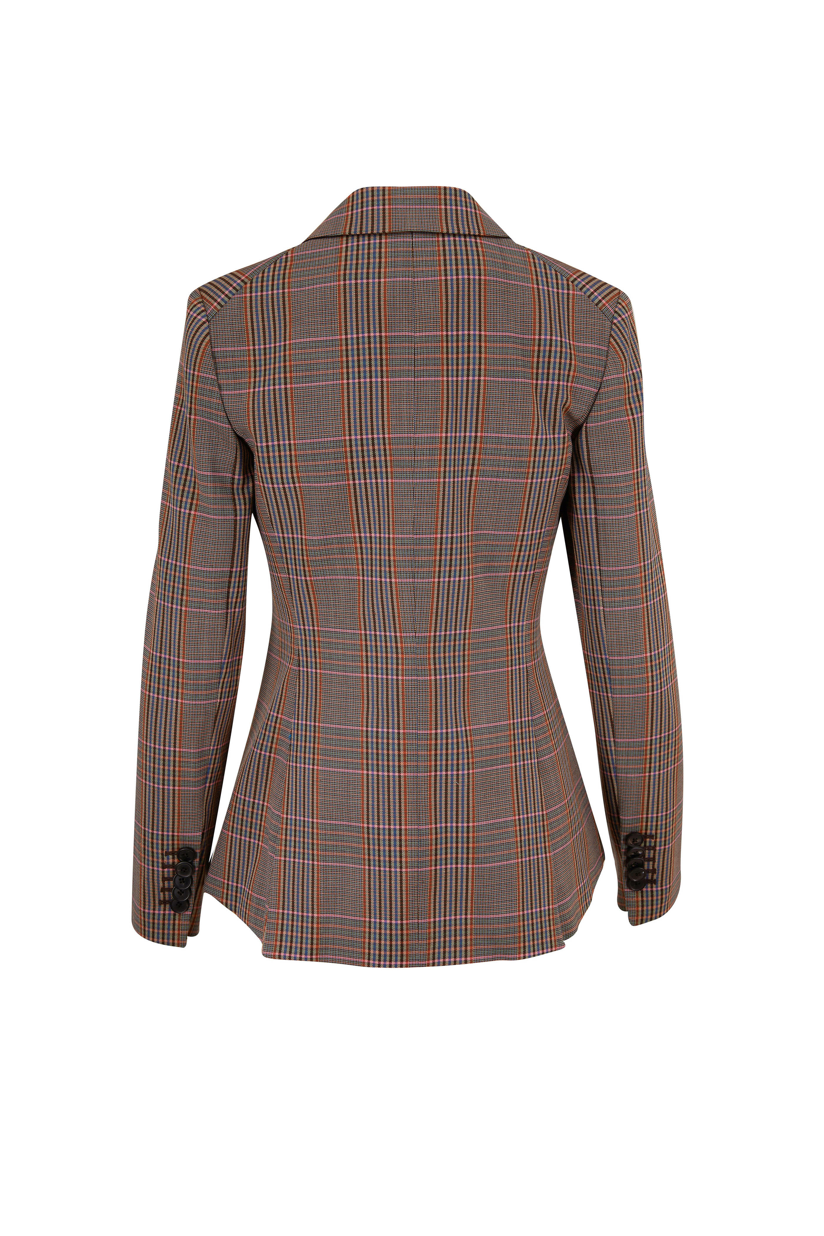 Veronica Beard - Gia Multi Plaid Single Button Dickey Jacket