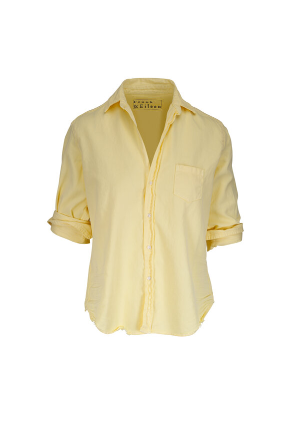 Frank & Eileen Eileen Lemon Yellow Denim Relaxed Button Up Shirt