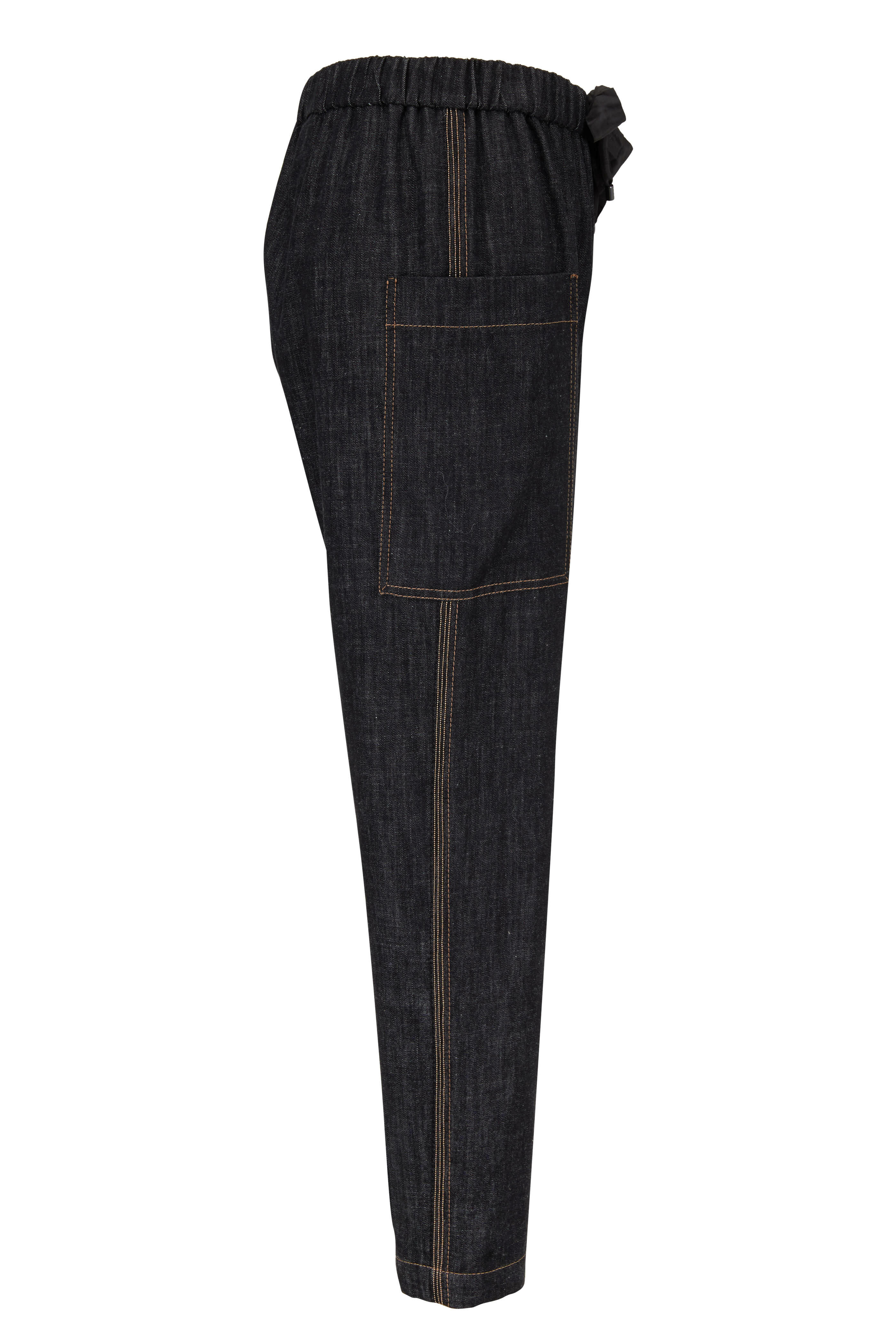 Brunello Cucinelli - Dark Denim Monili Striped Carpenter Pant