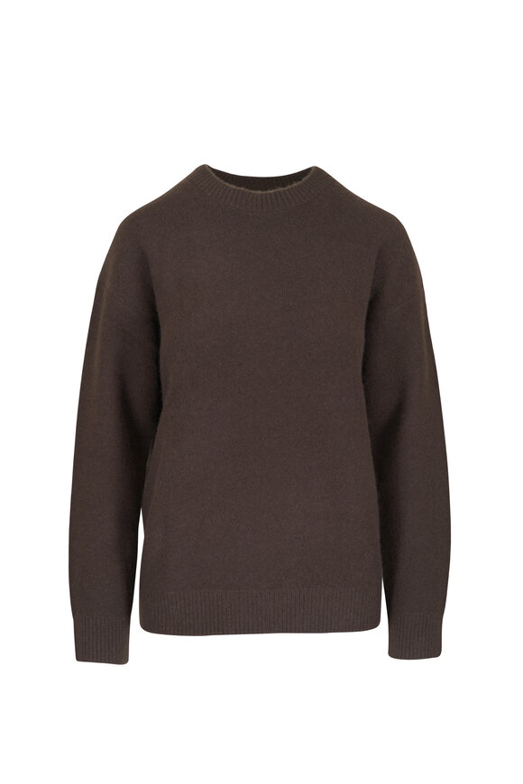 Vince Wood Brown Boiled Cashmere Sweater - view 1