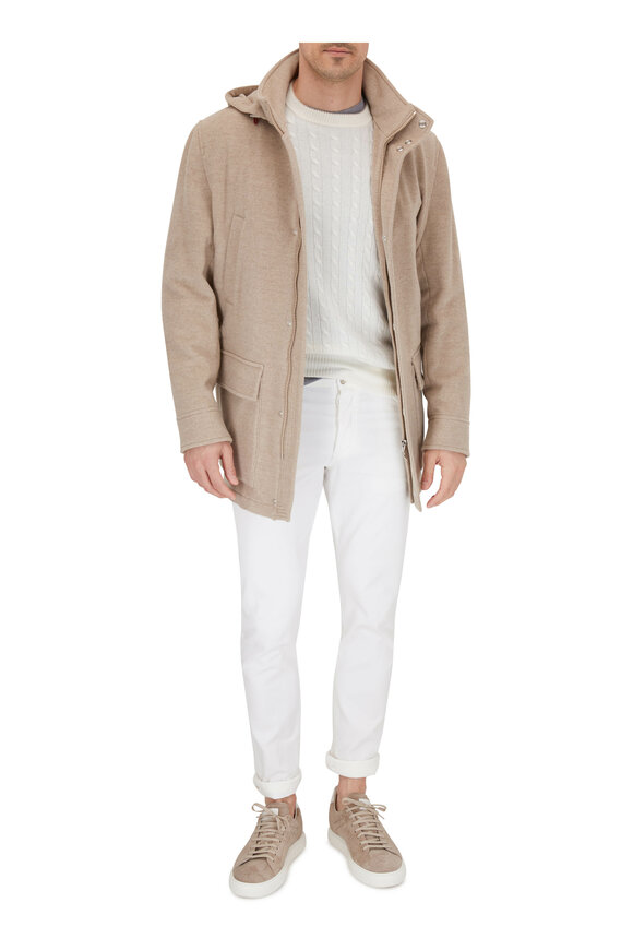 Brunello Cucinelli - Beige Water-Resistant Cashmere Hooded Parka