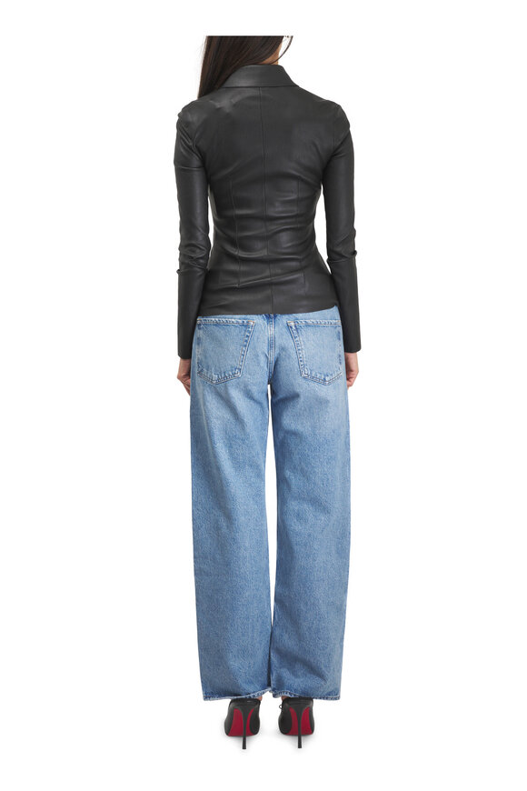 Jitrois Agatha Black Leather Shirt - view 4