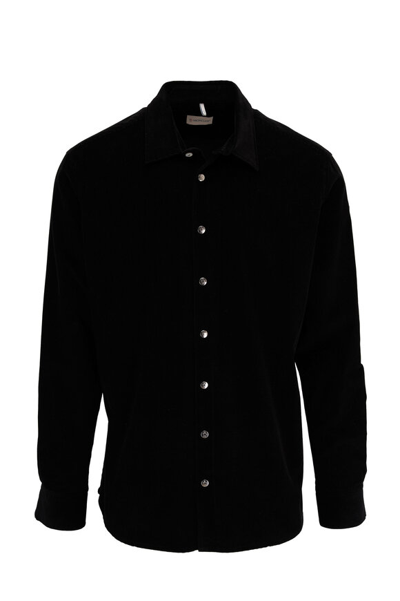 Moncler - Black Corduroy Sport Shirt 