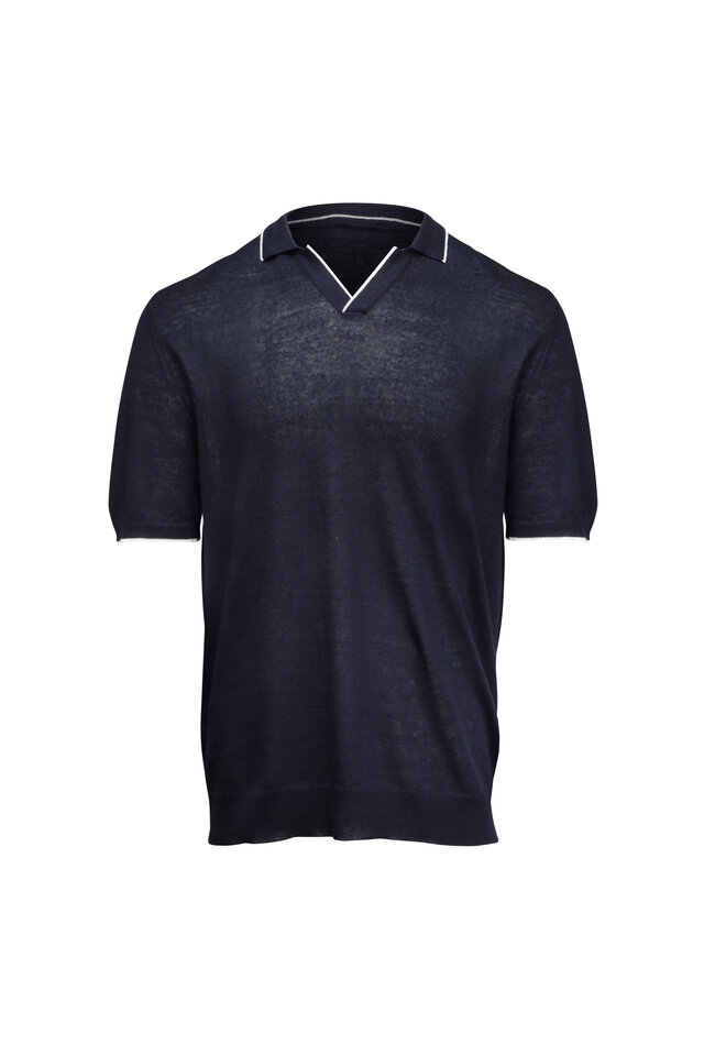 【関税&送料込】Fedeli T-shirts and Polos Blue Fedeli - Light Blue Dusty Polo | Mitchell Stores