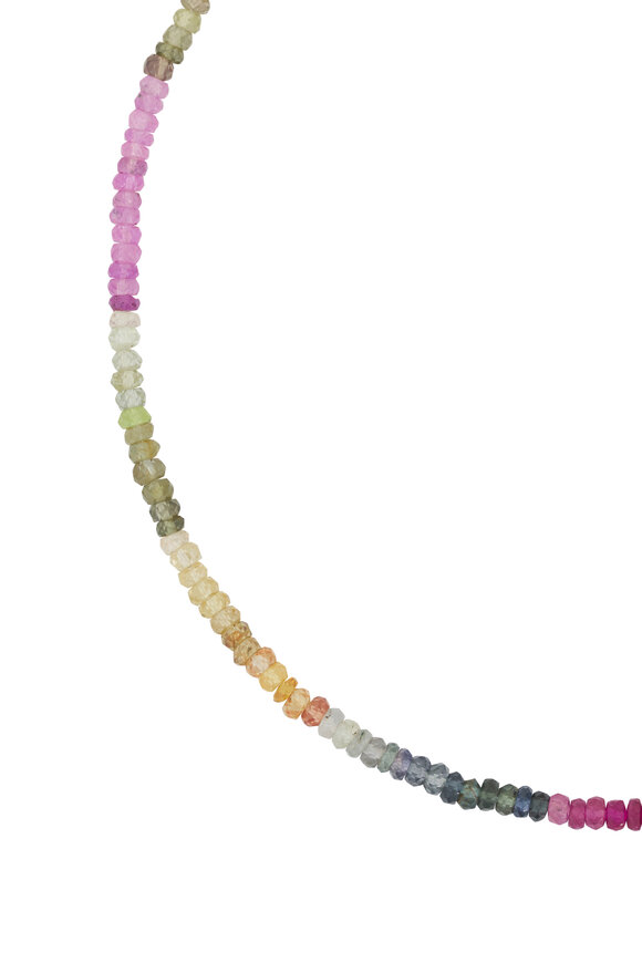 Cristina V. - Ombre Sapphire Rondelle 15" Necklace