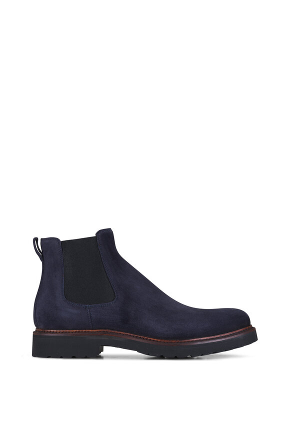 G Brown Monza Navy Suede Pull On Boot - view 2