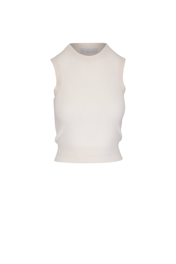 Nili Lotan May Ivory Cashmere Tank Top