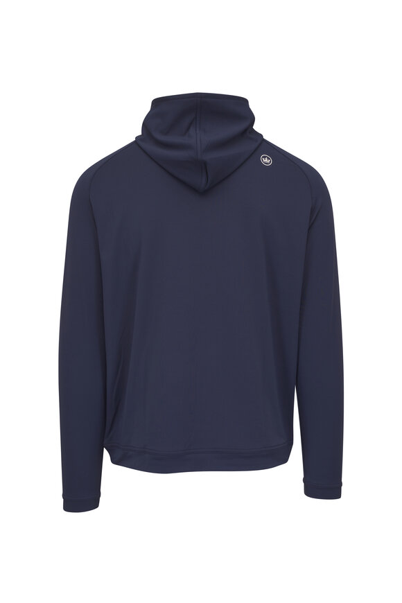 Peter Millar Navy Pine Performance Hoodie - view 6