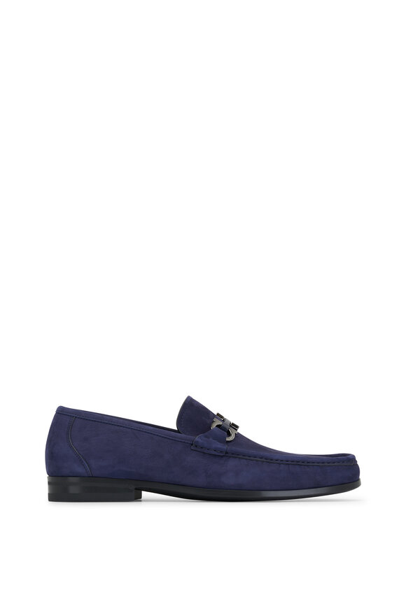 Ferragamo - Grandioso Blue Suede Loafer 