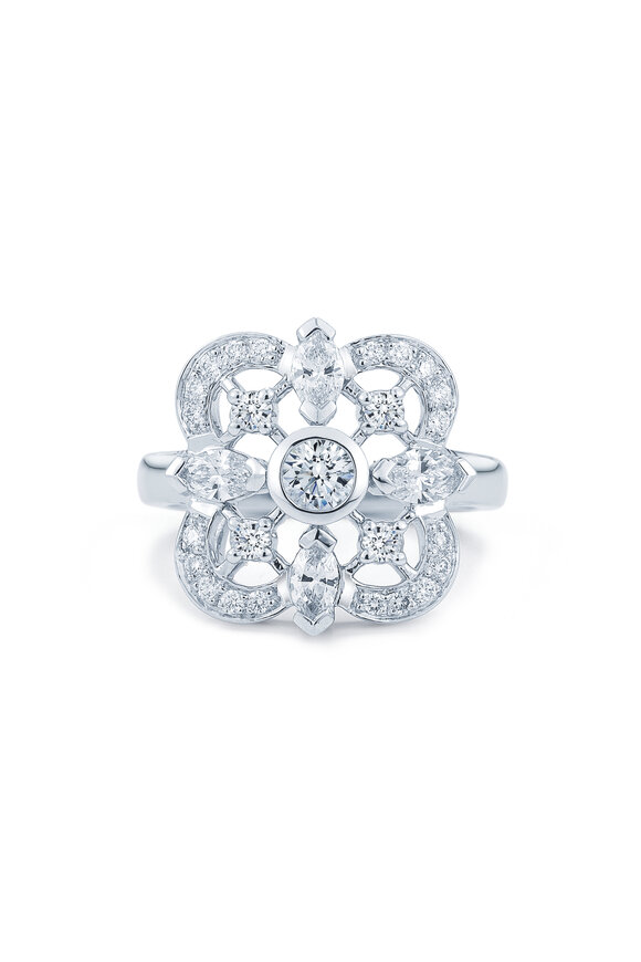 Kwiat - Clover White Gold Fancy Diamond Ring