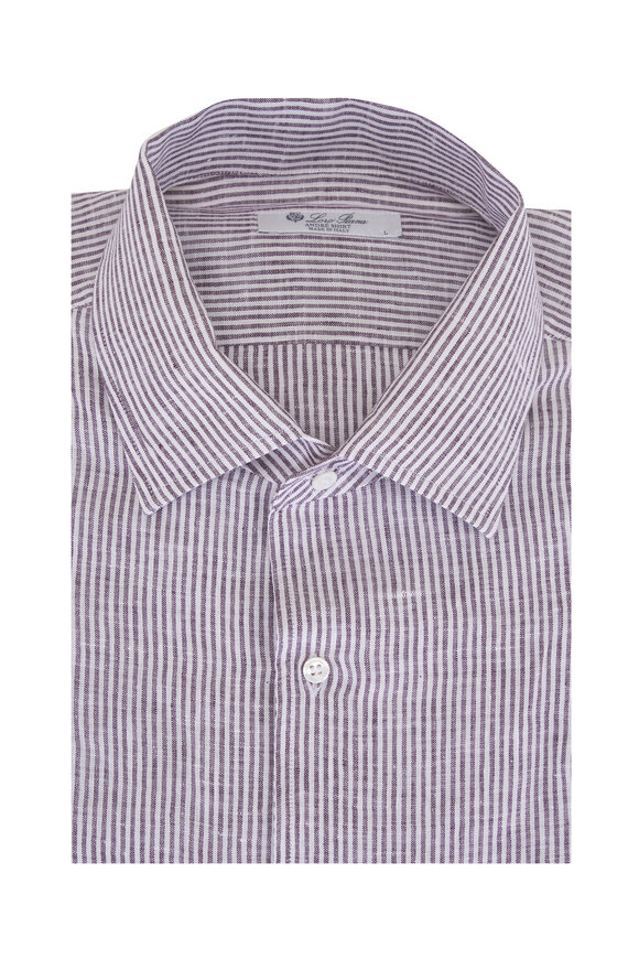 Loro Piana - Cocoa Elia Long Sleeve Woven Henley