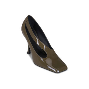 Khaite - Eva Dark Olive Patent Leather Pump, 100mm