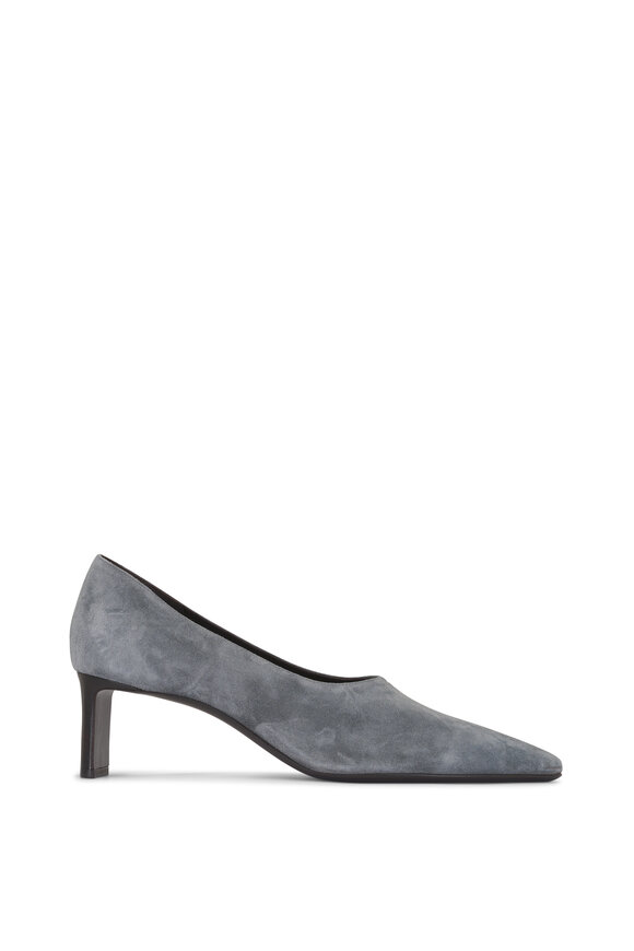Khaite Cecilia Gray Suede Pump, 50mm - view 3