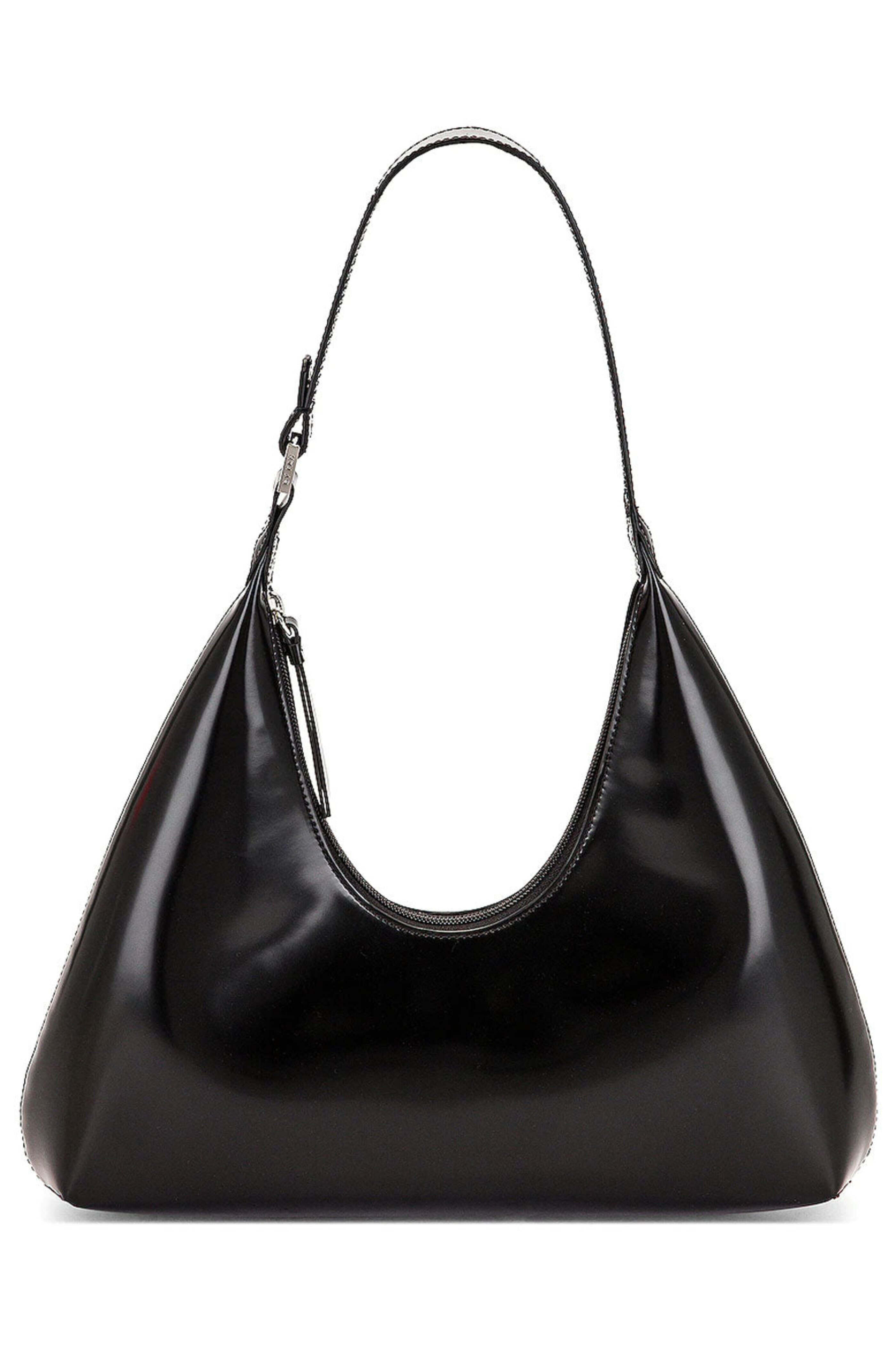By Far - Amber Semi Patent Leather Bag in Black