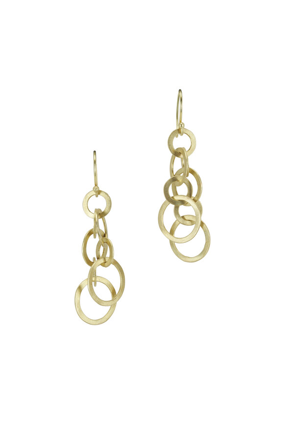 Mindy Fox Planished Round Link Earrings