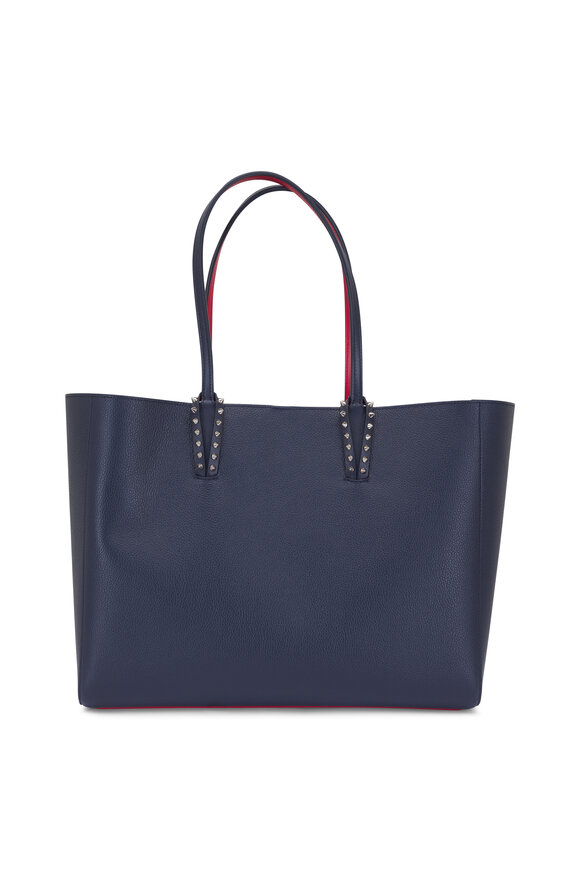 Christian Louboutin Cabata Empire Spike Zaffiro & Silver Leather Tote - view 2