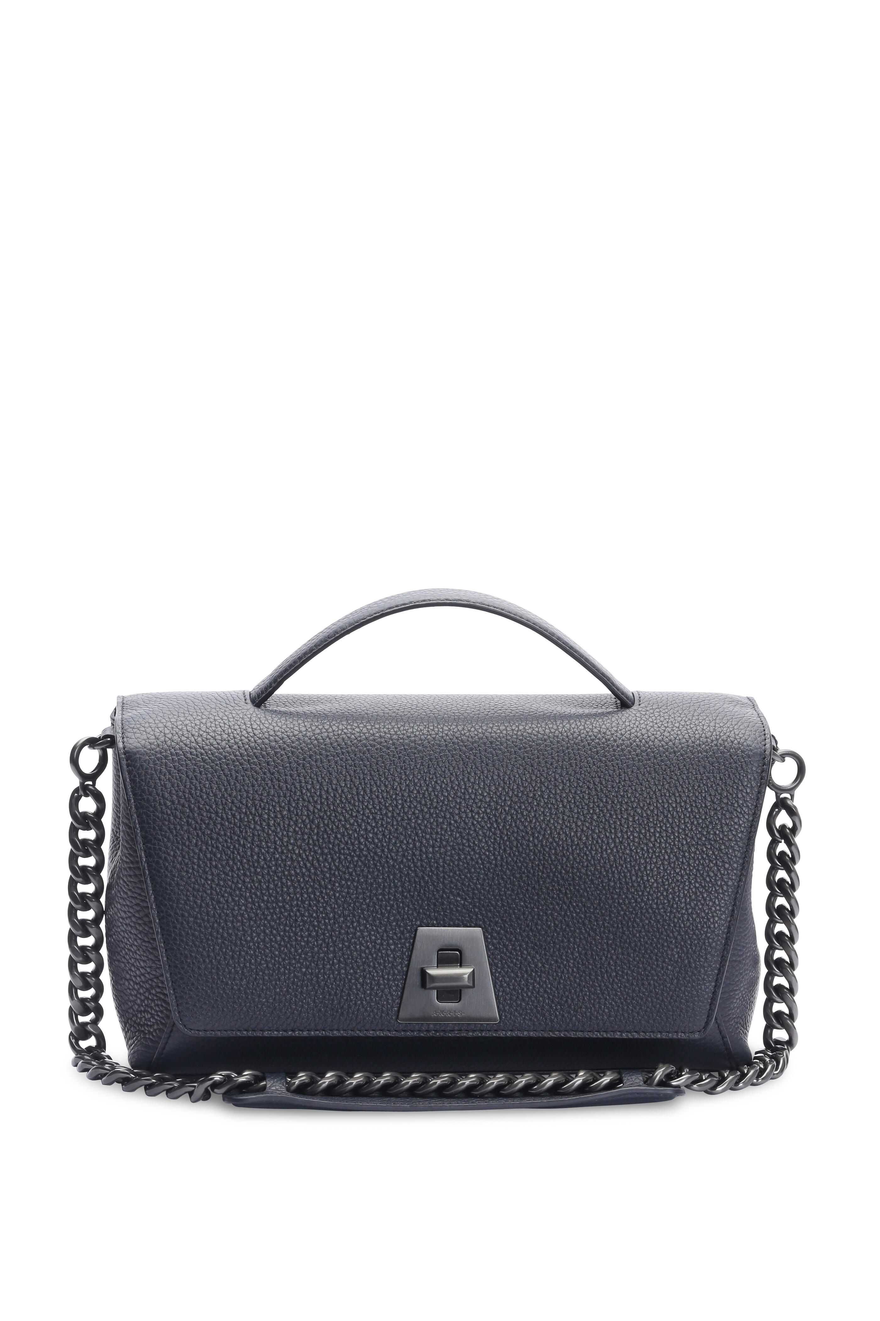 Akris - Dark Blue Leather Shoulder Bag