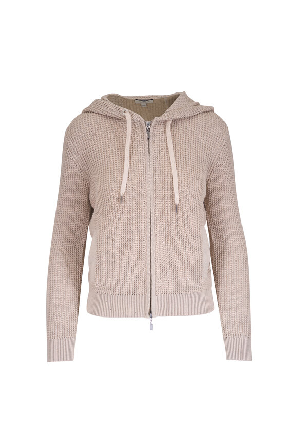 Kinross Dune Sequin Thermal Zip Hoodie