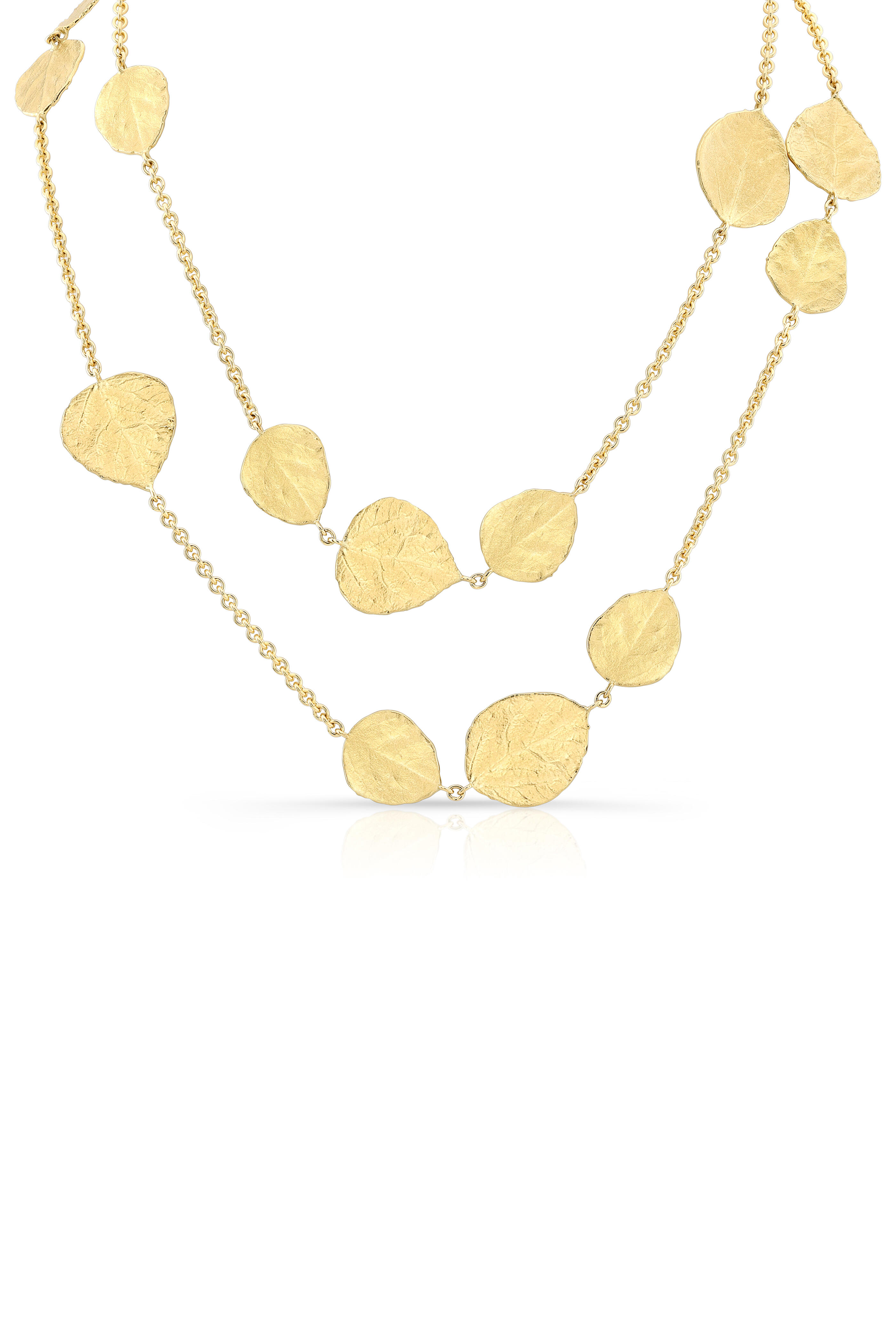 Aaron Henry - 18k Yellow Gold Aspen Leaf Necklace - view 2