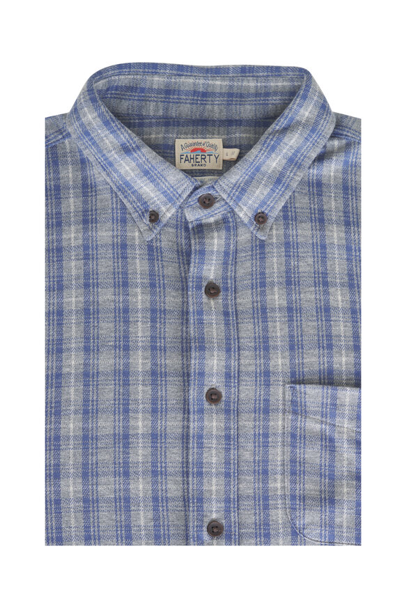 Faherty Brand Coastline Eagle Peak Plaid Knit Sport Shirt - view 1
