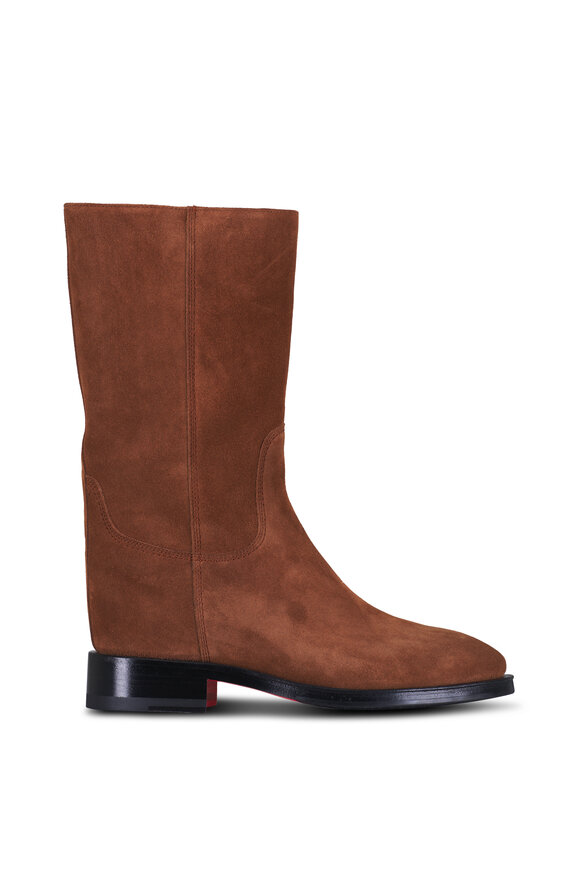 Santoni Fleeces Brown Suede Pull-On Boot - view 2