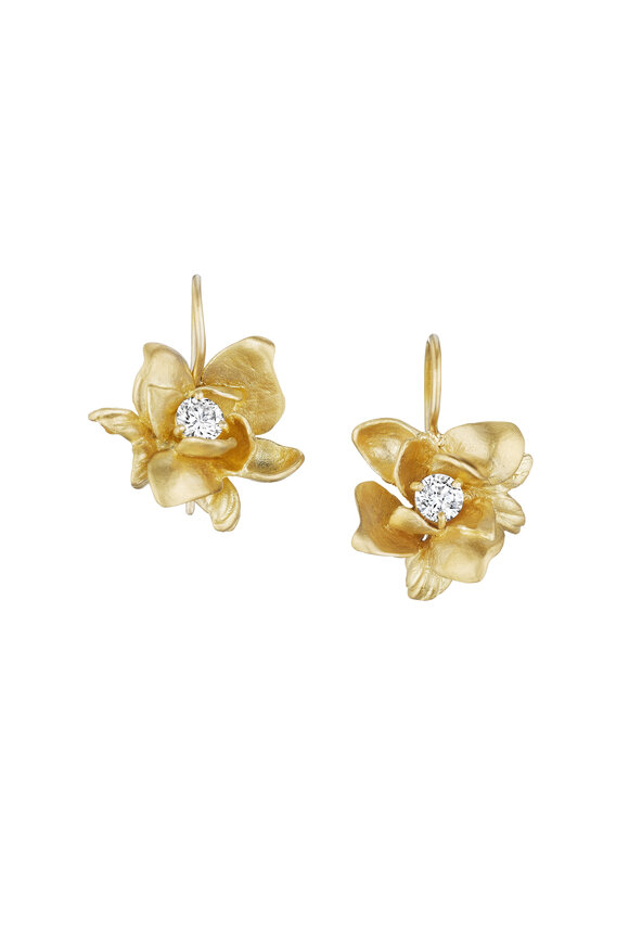 Susan Gordon Jewelry Magnolia Diamond Drop Earrings